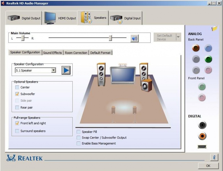 Realtek audio output