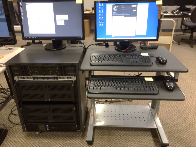 Example 19” Rack Containing miniSim PCs and Equipment, and Operator Displays.